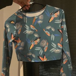 Patagonia long sleeve parrot shirt